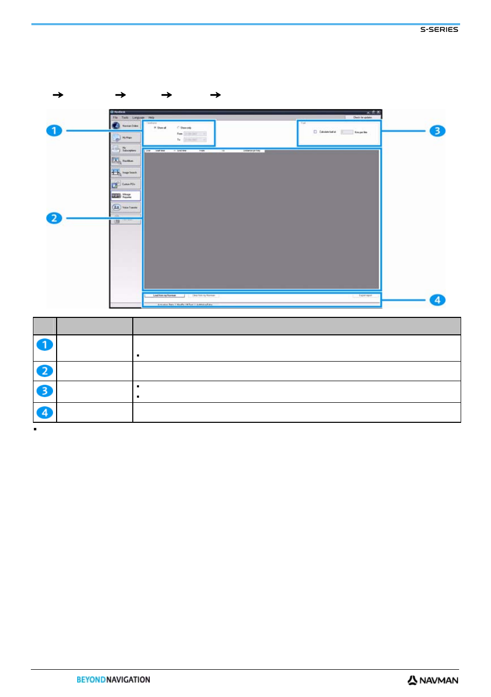 Mileage reporter, How do i input my trip data, How do i export a mileage report | Navman S-Series User Manual | Page 116 / 133