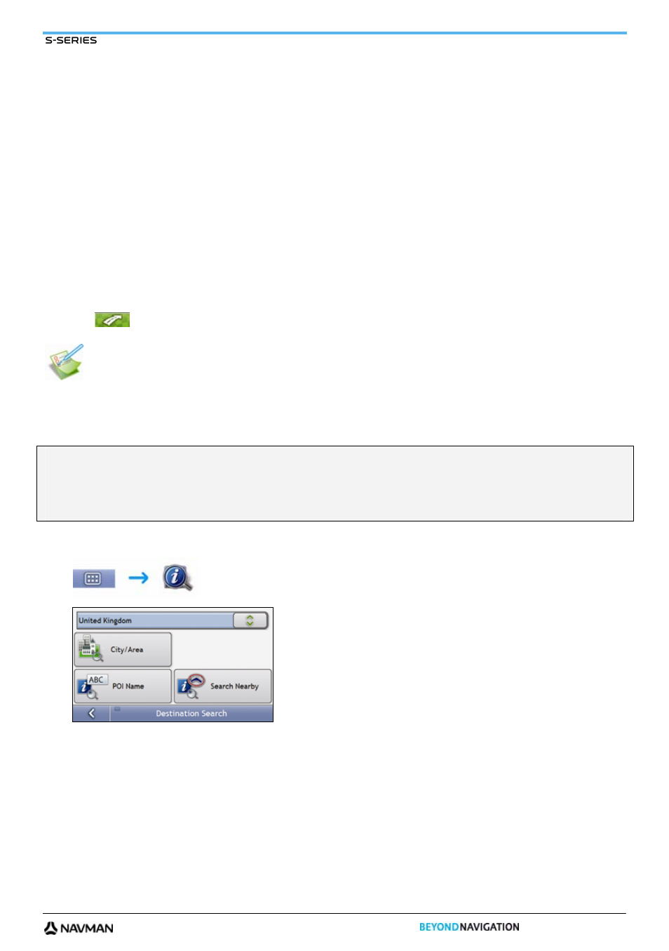 How do i search for a point of interest (poi) | Navman S-Series User Manual | Page 27 / 133
