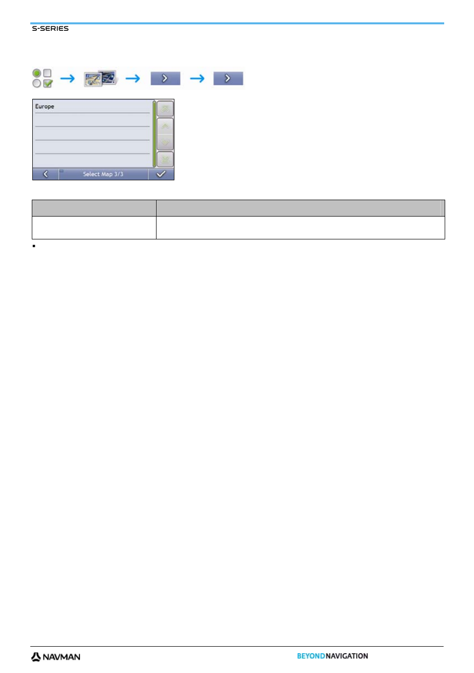 Select map 3/3, E 77 | Navman S-Series User Manual | Page 77 / 133