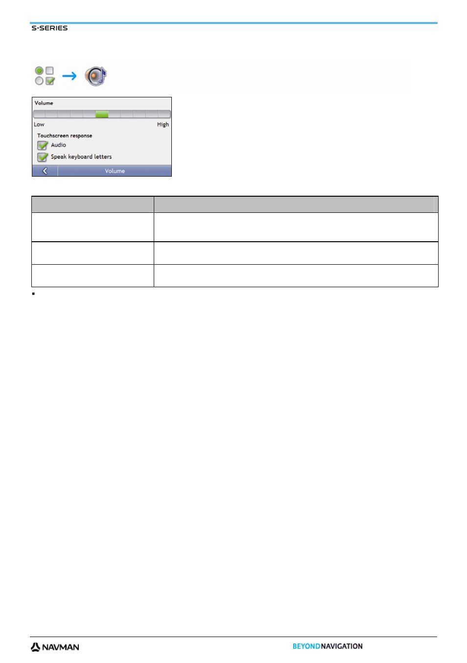 Volume | Navman S-Series User Manual | Page 79 / 133