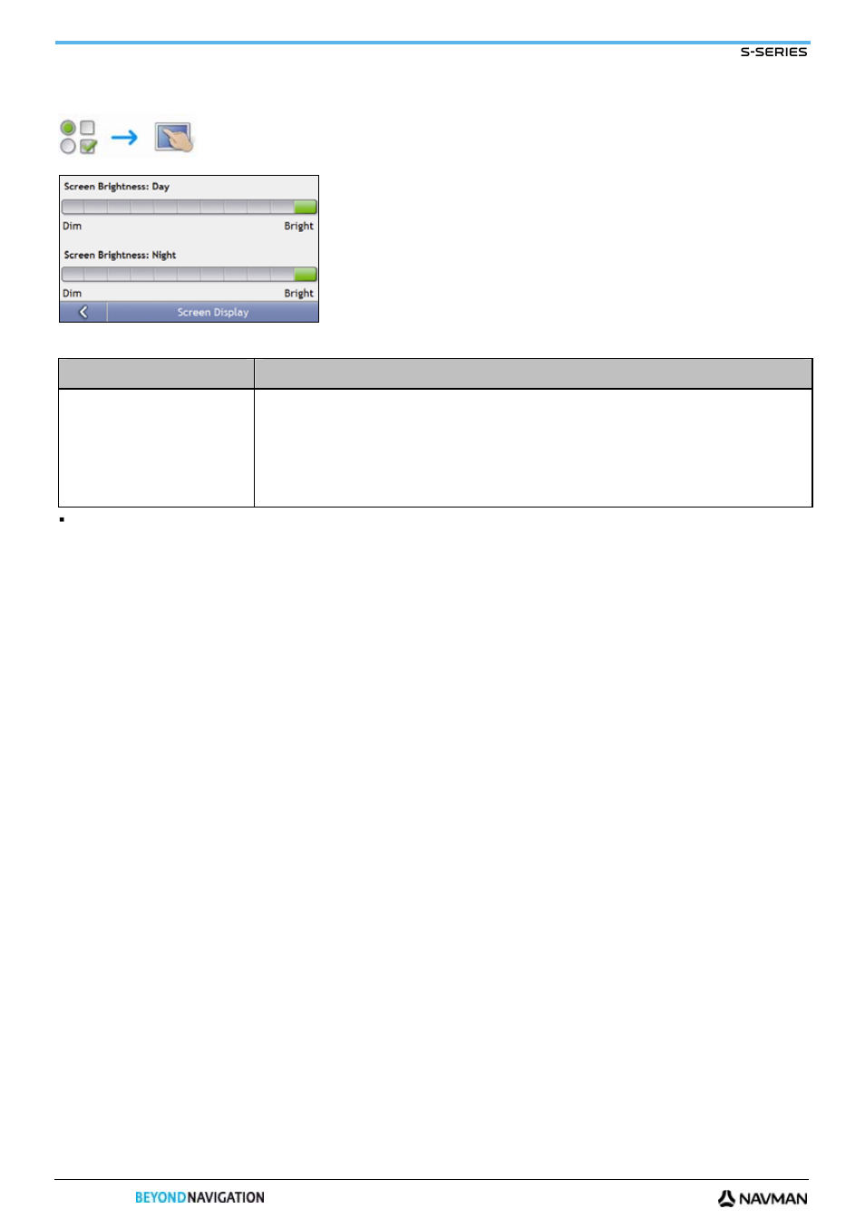 Screen | Navman S-Series User Manual | Page 80 / 133