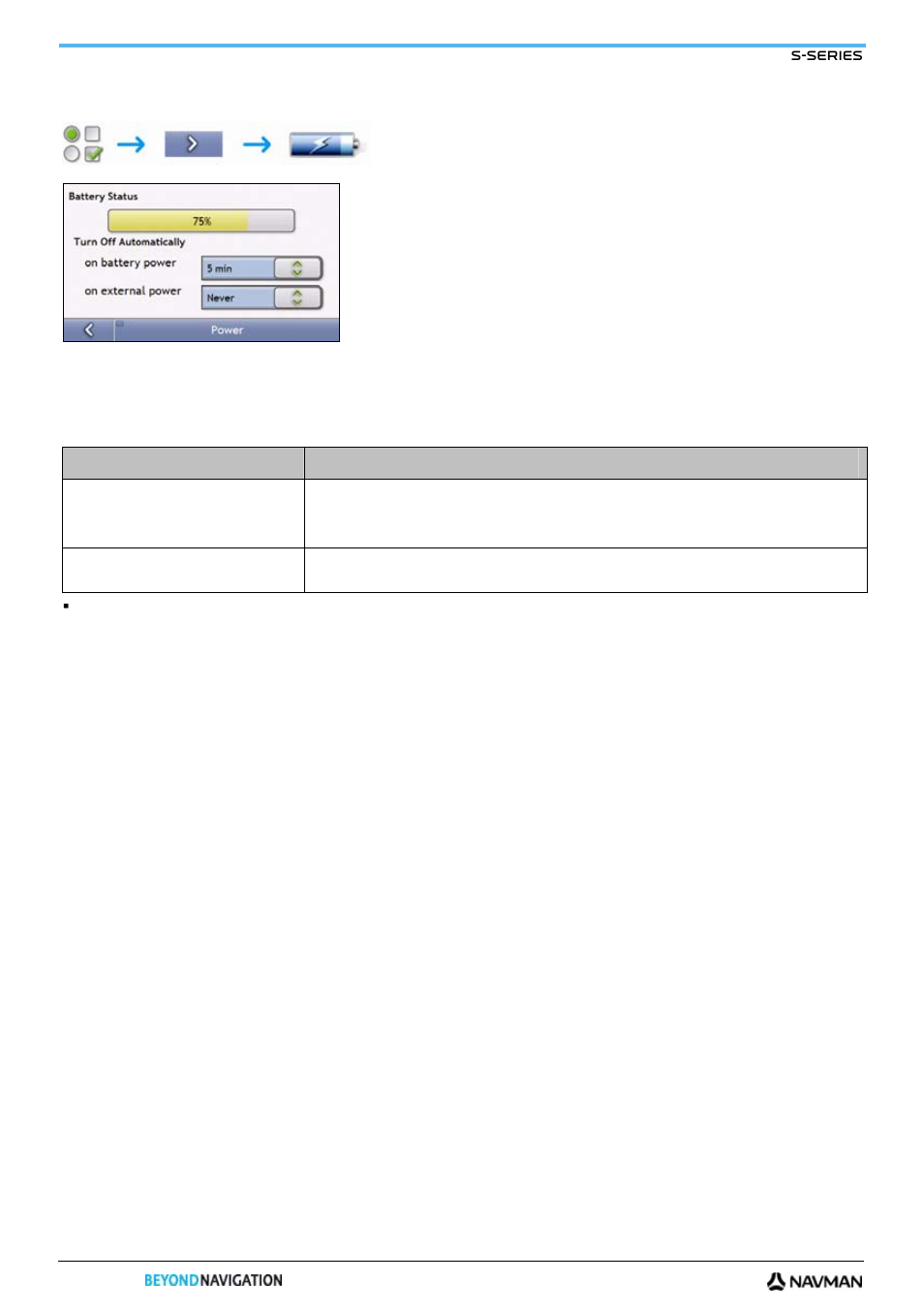 Power | Navman S-Series User Manual | Page 88 / 133