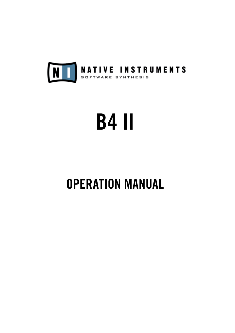 Native Instruments B4 II User Manual | 88 pages