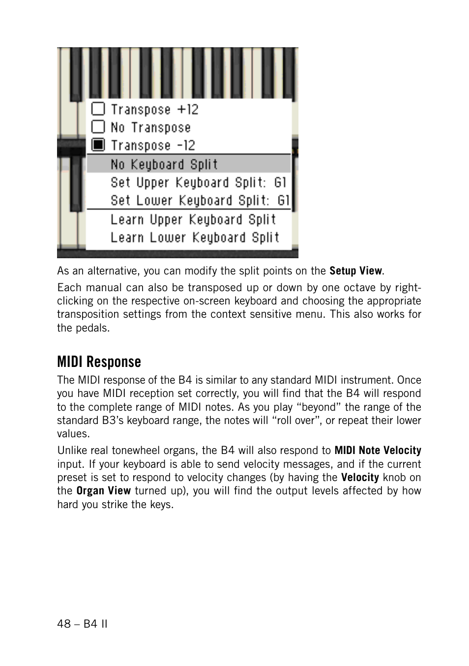 Midi response | Native Instruments B4 II User Manual | Page 48 / 88