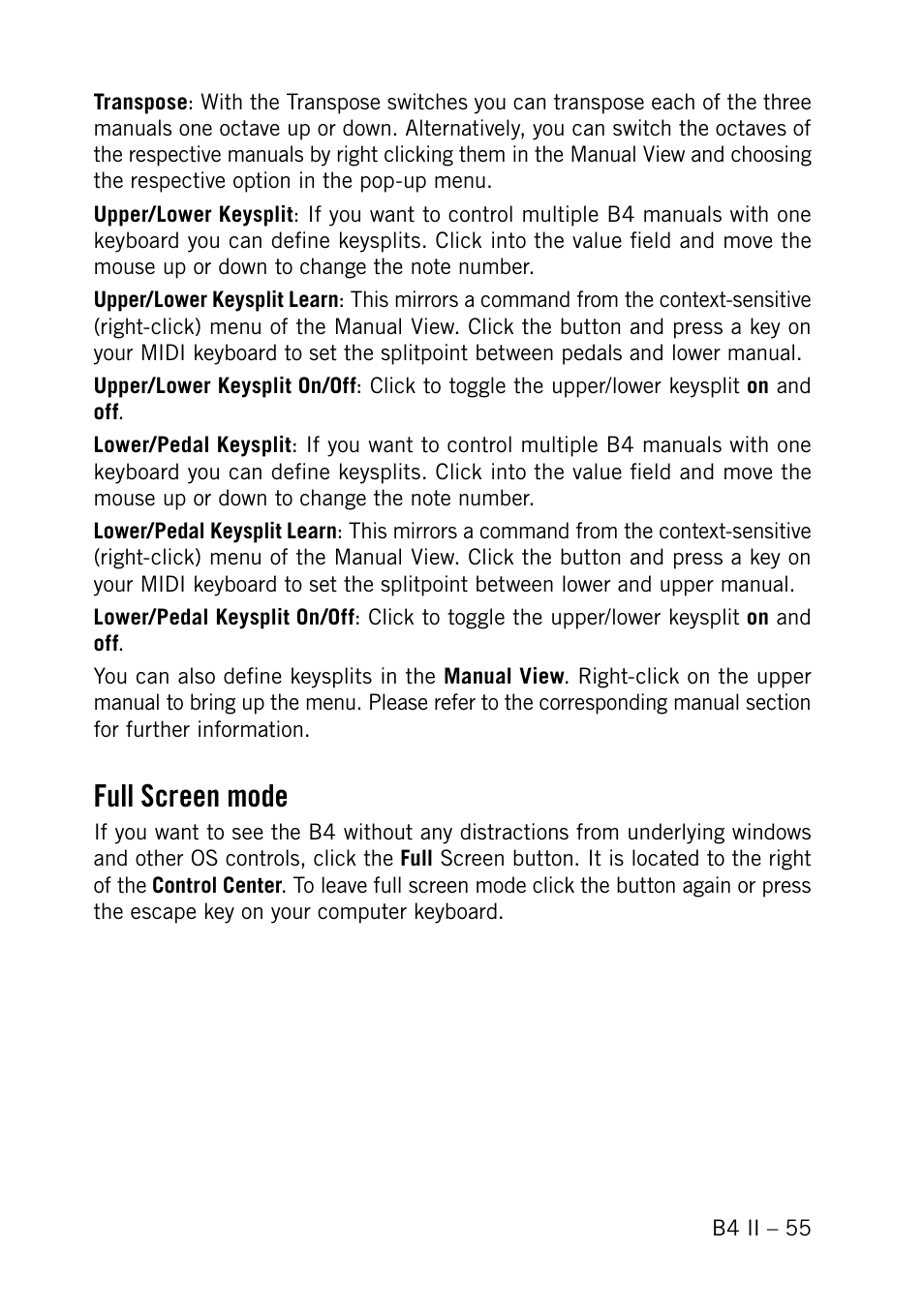 Full screen mode | Native Instruments B4 II User Manual | Page 55 / 88