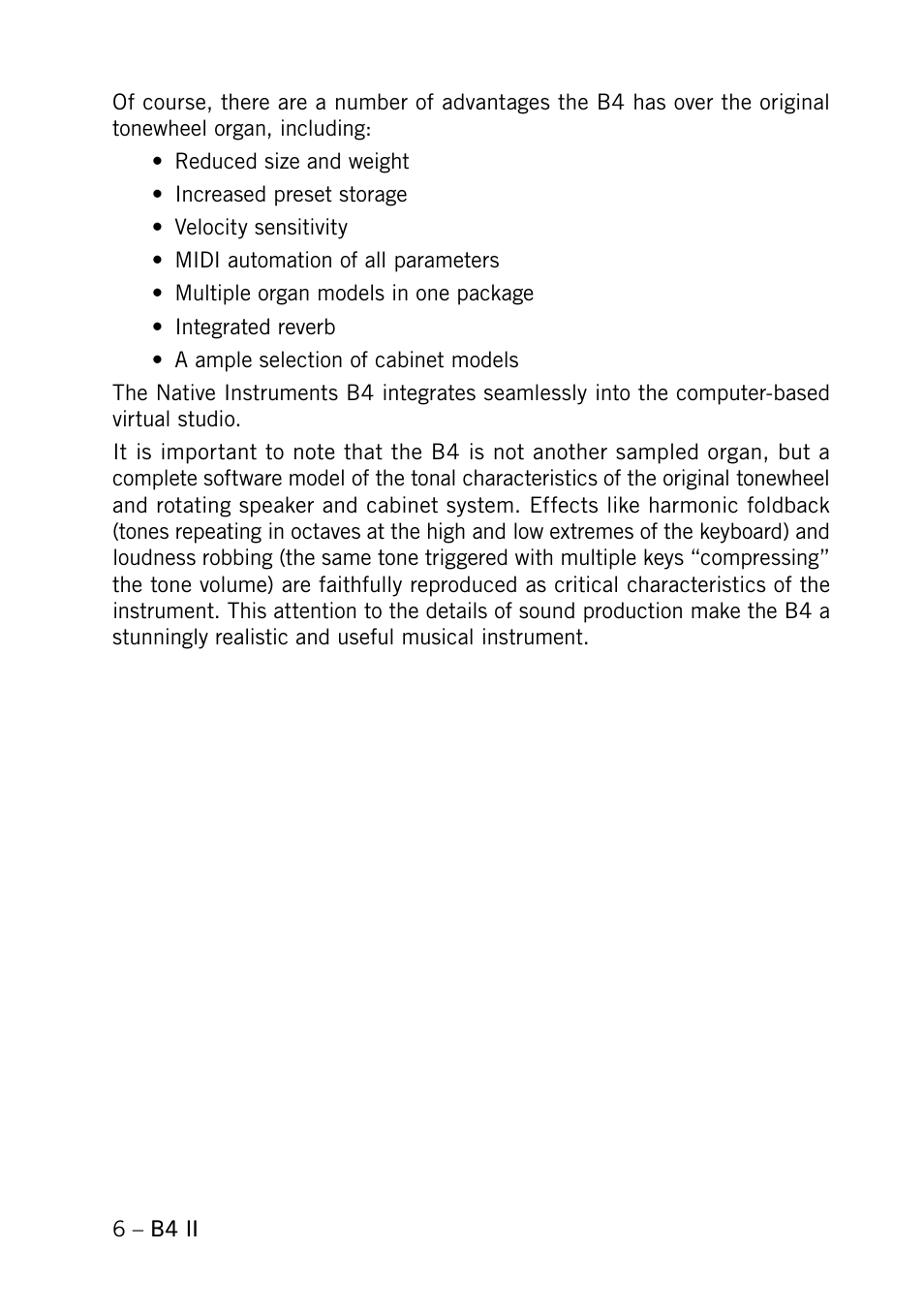 Native Instruments B4 II User Manual | Page 6 / 88