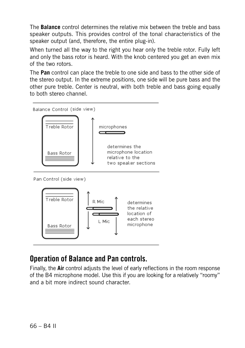 Operation of balance and pan controls | Native Instruments B4 II User Manual | Page 66 / 88