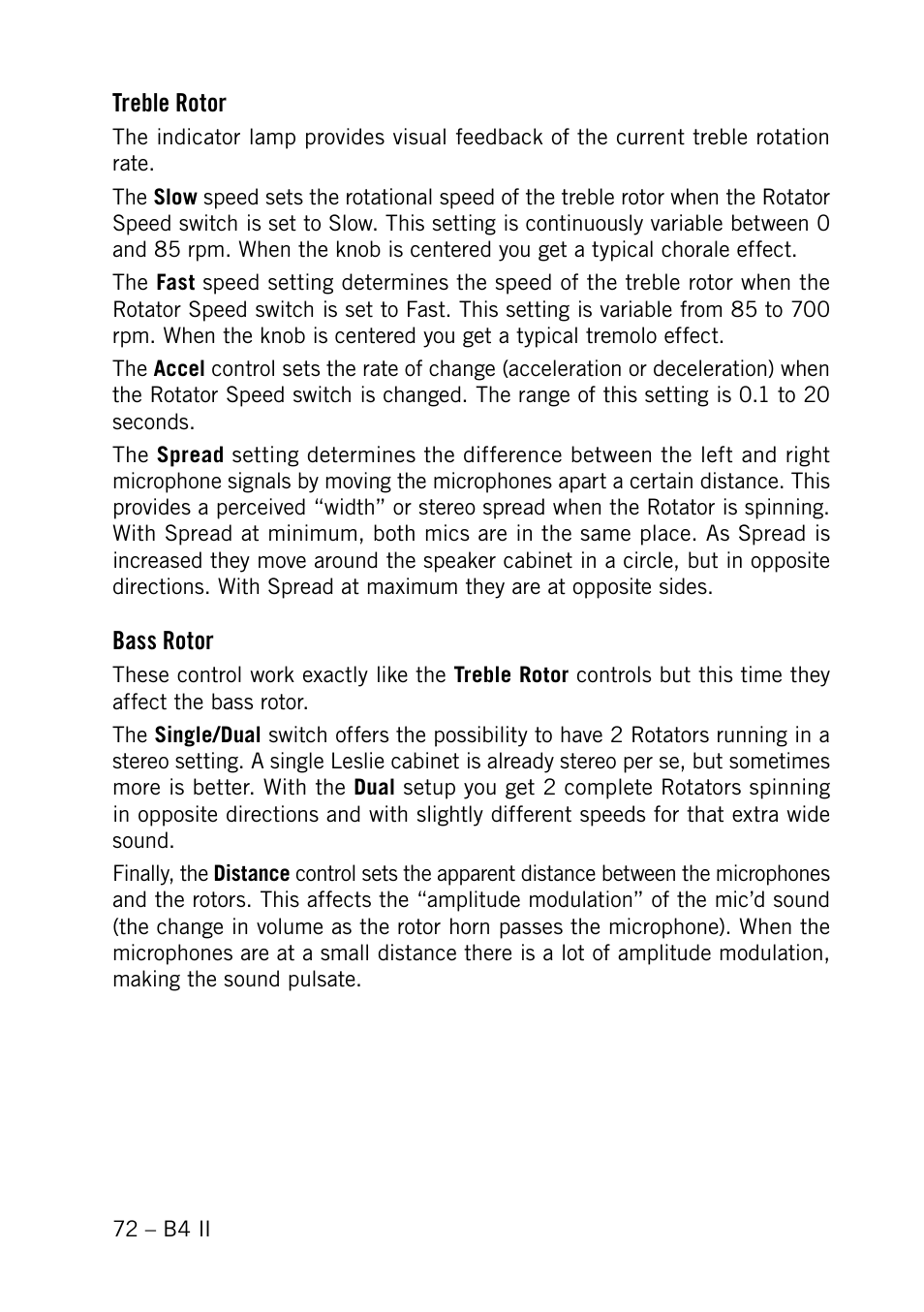 Treble rotor, Bass rotor | Native Instruments B4 II User Manual | Page 72 / 88