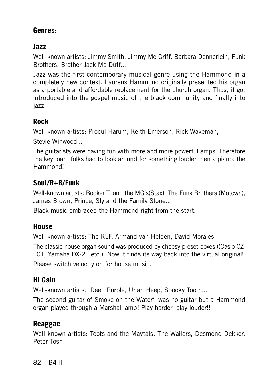 Native Instruments B4 II User Manual | Page 82 / 88