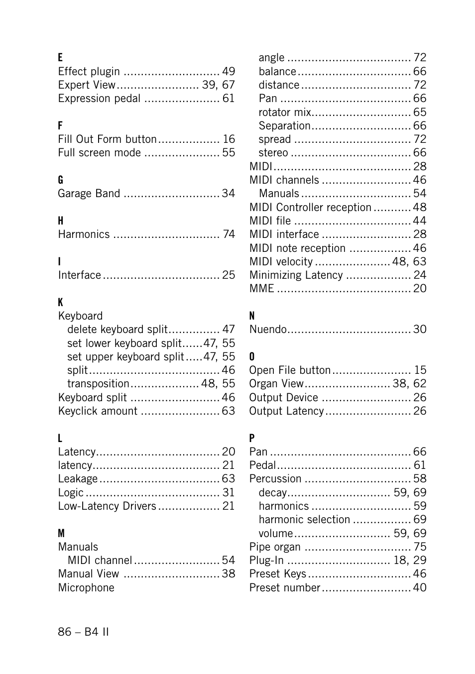 Native Instruments B4 II User Manual | Page 86 / 88