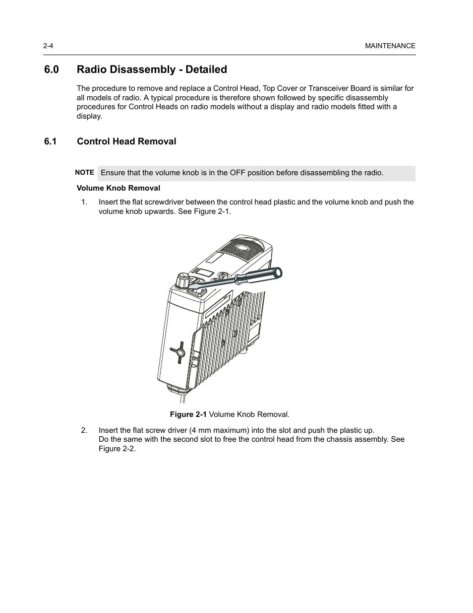 0 radio disassembly - detailed, 1 control head removal | Nikon RADIUS CM200 User Manual | Page 18 / 70