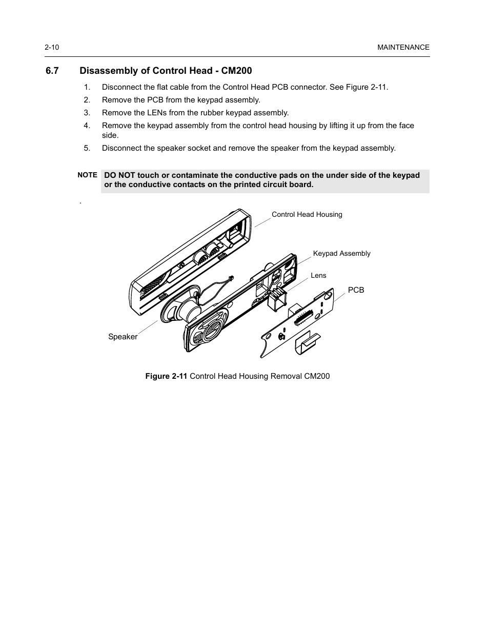 7 disassembly of control head - cm200 | Nikon RADIUS CM200 User Manual | Page 24 / 70