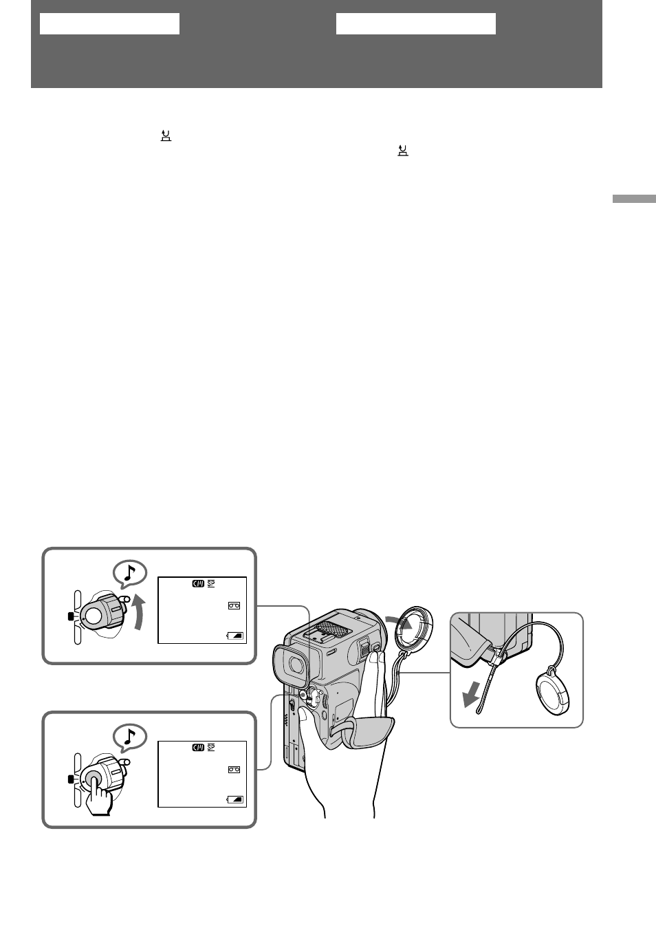 Camera recording, Grabación con la cámara | Nikon DCR-PC10 User Manual | Page 13 / 124