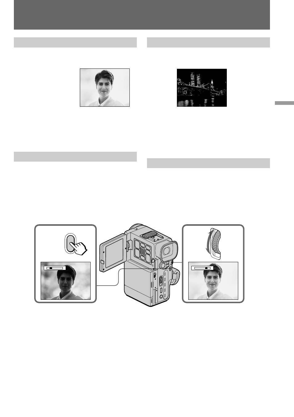 Adjusting the exposure, Ajuste de la exposición | Nikon DCR-PC10 User Manual | Page 53 / 124