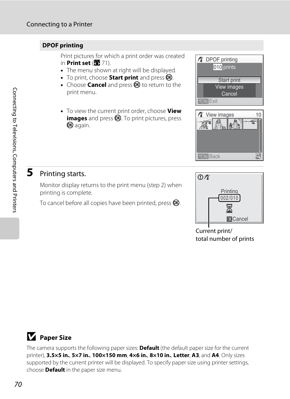 Printing starts | Nikon CoolPix S202 User Manual | Page 82 / 144