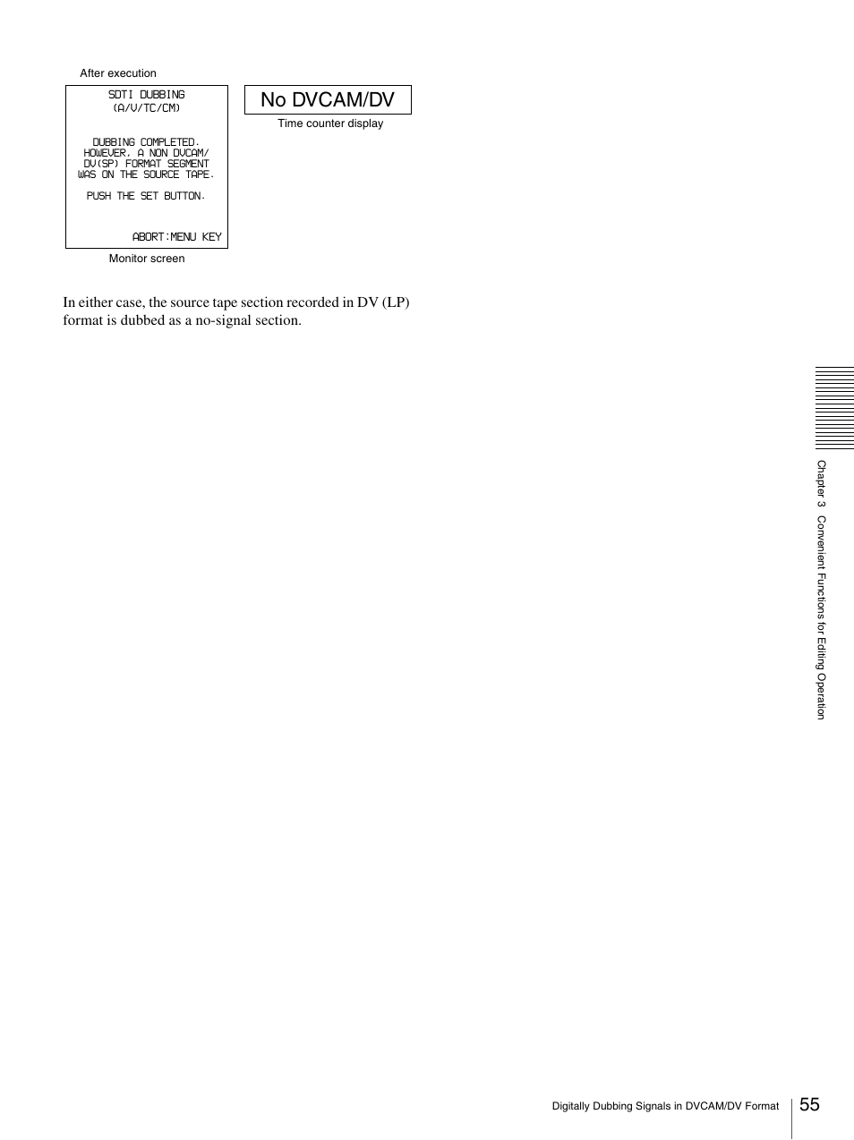 No dvcam/dv | Nikon DSR-1500AP User Manual | Page 55 / 112