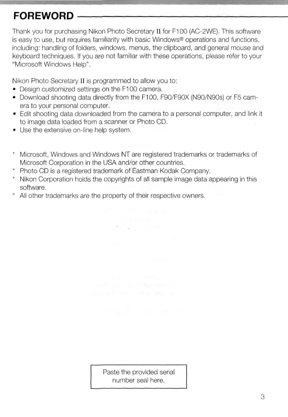 Foreword | Nikon AC-2WE User Manual | Page 16 / 65