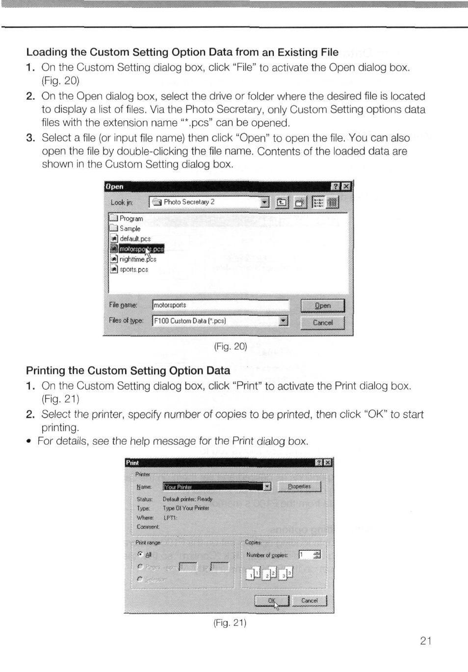 Printing the custom setting option data, Bbfi, Éj(ke«l | I: ^ é, Gr» f | Nikon AC-2WE User Manual | Page 34 / 65