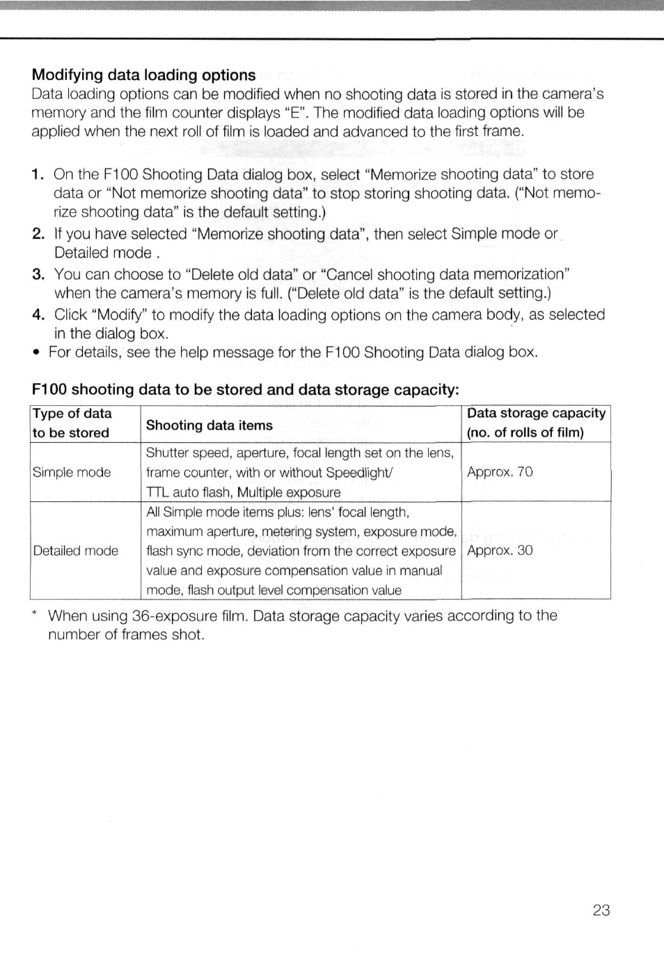 Modifying data ioading options | Nikon AC-2WE User Manual | Page 36 / 65