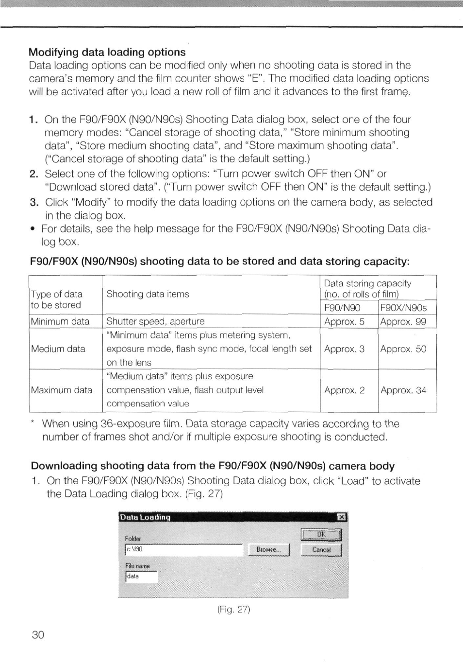 Modifying data loading options | Nikon AC-2WE User Manual | Page 43 / 65