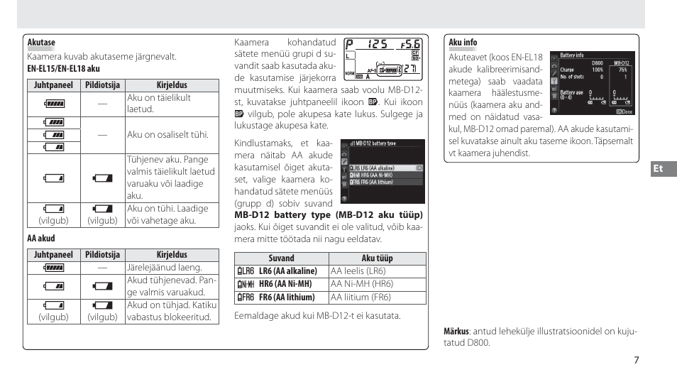 J i h d | Nikon Multi-Power Battery Pack MB-D12 User Manual | Page 191 / 244