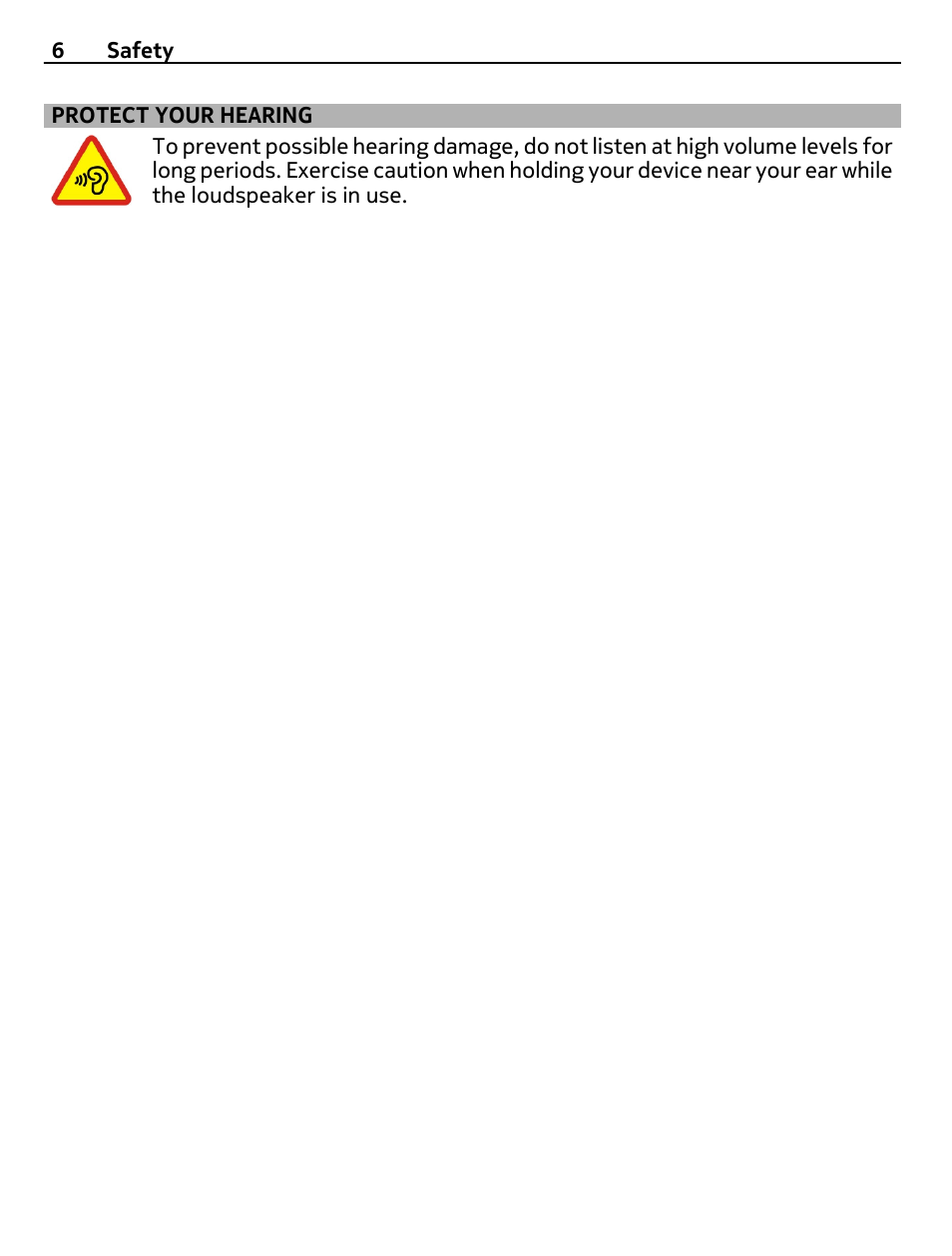 Protect your hearing | Nikon Nokia C6-01 User Manual | Page 6 / 130