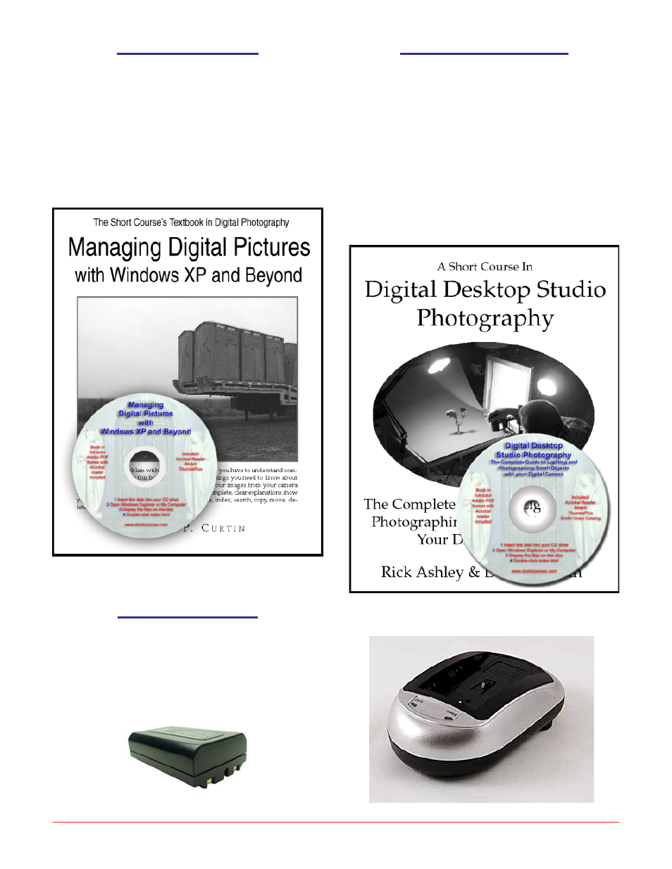 Books and batteries | Nikon Coolpix 4500 User Manual | Page 3 / 16