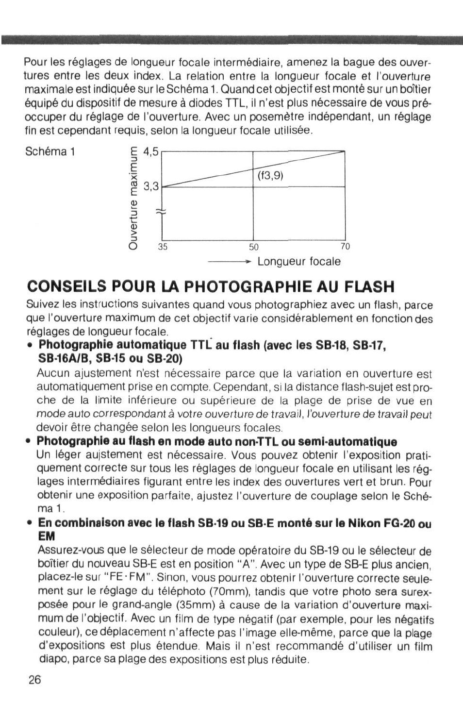 Montage a, Mise au point b, Zooming c | Mise au point macro | Nikon Zoom-Nikkor 35-70mm f User Manual | Page 26 / 49