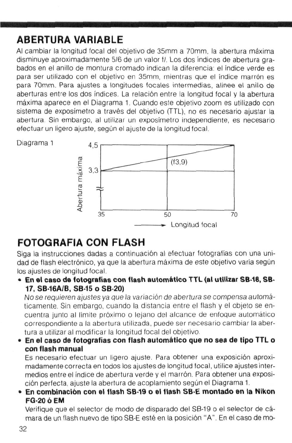 Enfoque -b, Enfoque magro | Nikon Zoom-Nikkor 35-70mm f User Manual | Page 32 / 49