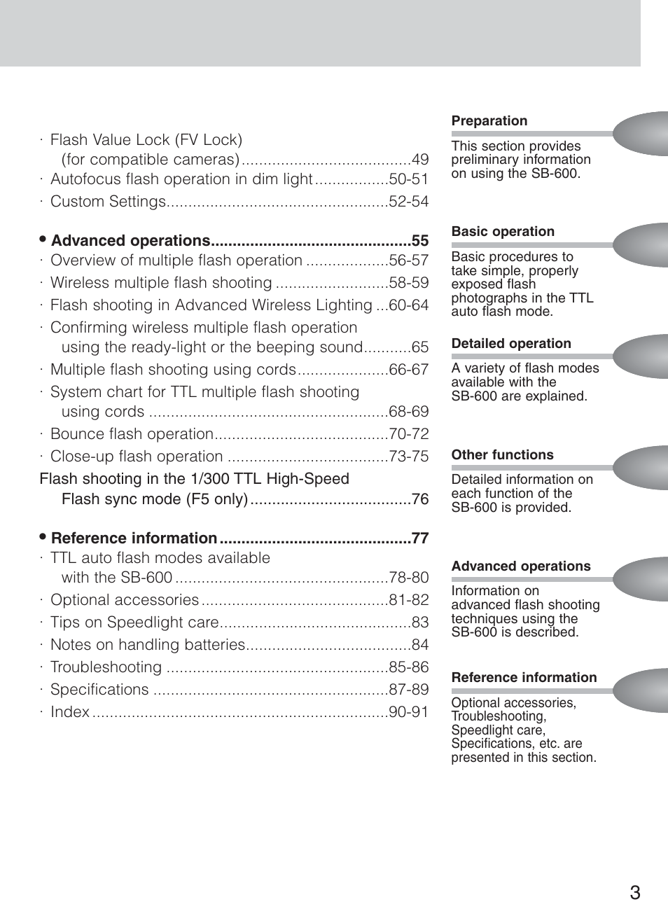Nikon Speedlight SB-600 User Manual | Page 3 / 92