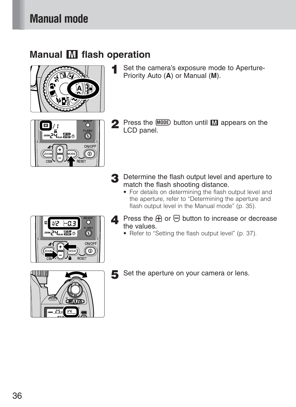 Manual mode | Nikon Speedlight SB-600 User Manual | Page 36 / 92