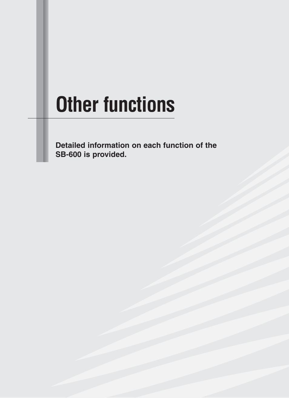 Other functions | Nikon Speedlight SB-600 User Manual | Page 39 / 92