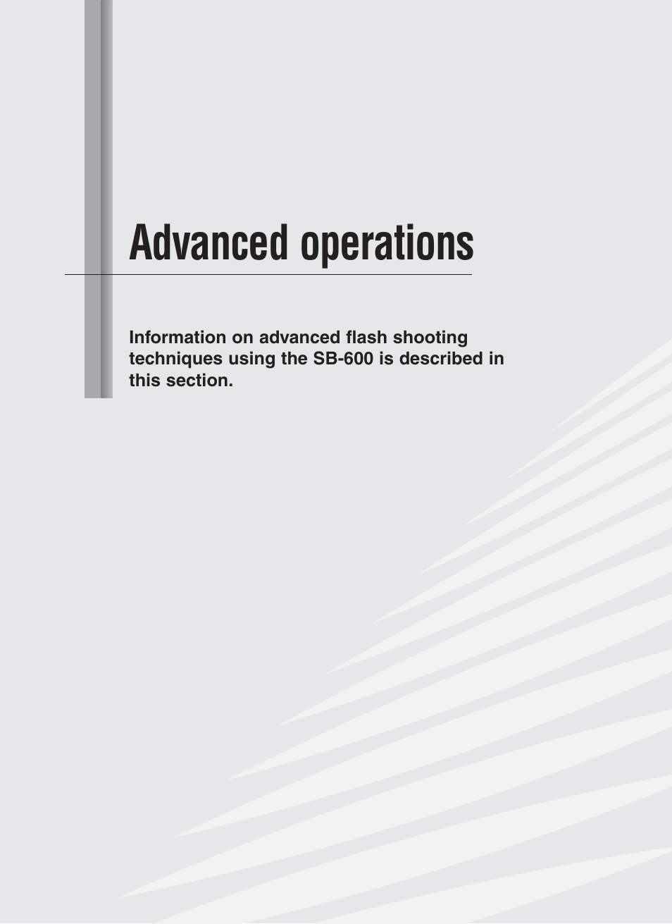 Advanced operations | Nikon Speedlight SB-600 User Manual | Page 55 / 92