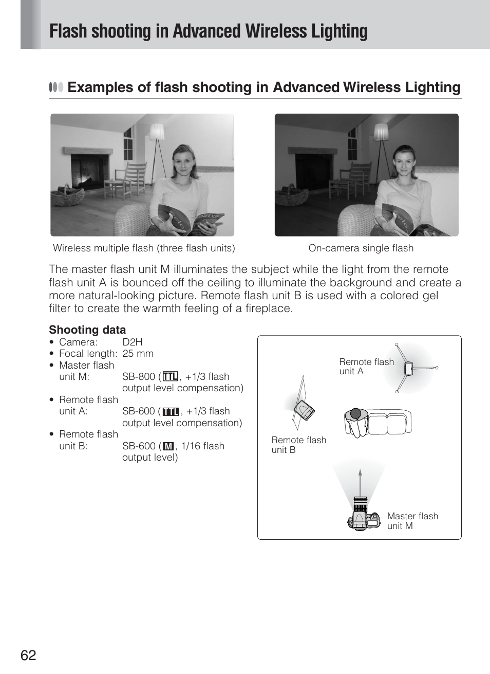 Flash shooting in advanced wireless lighting | Nikon Speedlight SB-600 User Manual | Page 62 / 92