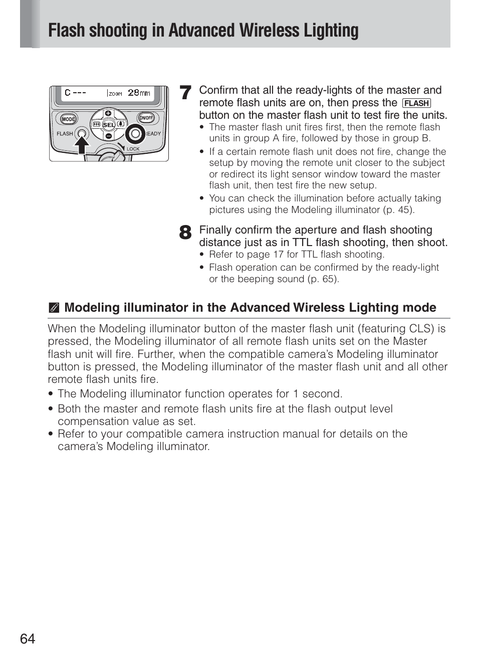 Flash shooting in advanced wireless lighting | Nikon Speedlight SB-600 User Manual | Page 64 / 92