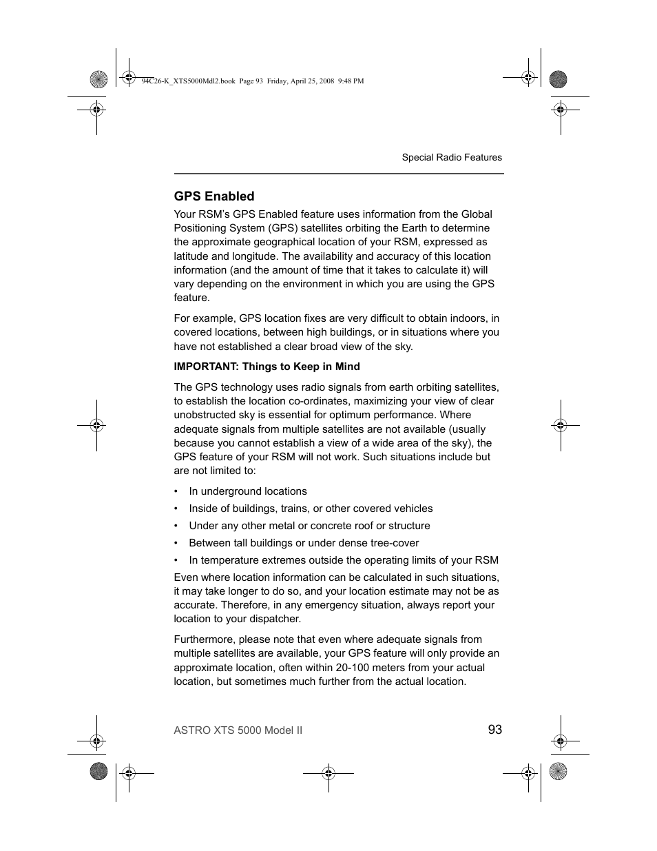 Gps enabled | Nikon ASTRO XTS-5000 User Manual | Page 106 / 163