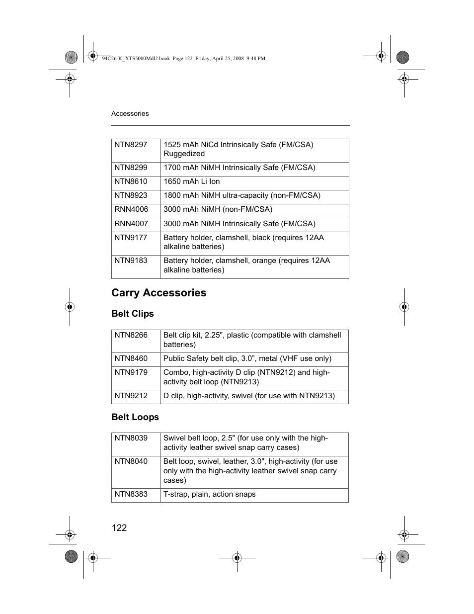 Carry accessories, Belt clips, Belt loops | Belt clips belt loops | Nikon ASTRO XTS-5000 User Manual | Page 135 / 163