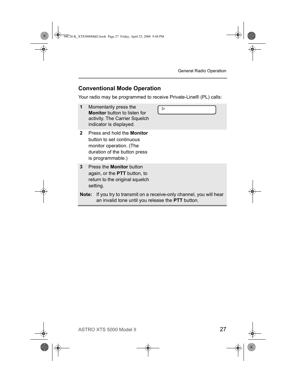 Conventional mode operation | Nikon ASTRO XTS-5000 User Manual | Page 40 / 163