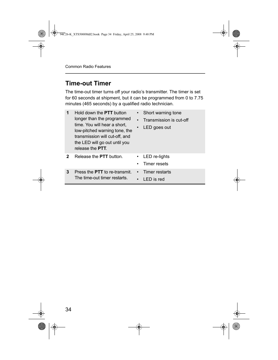 Time-out timer | Nikon ASTRO XTS-5000 User Manual | Page 47 / 163