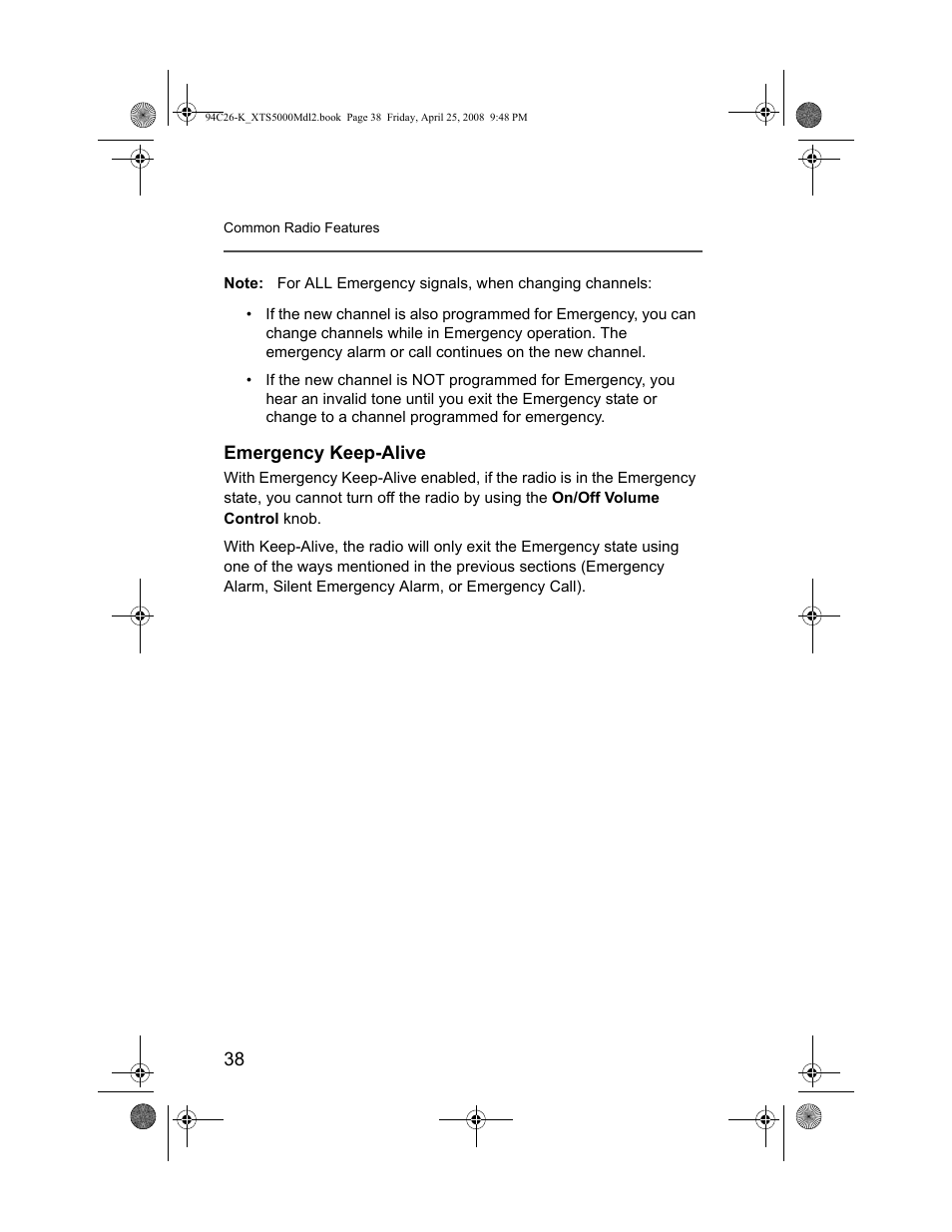 Emergency keep-alive | Nikon ASTRO XTS-5000 User Manual | Page 51 / 163