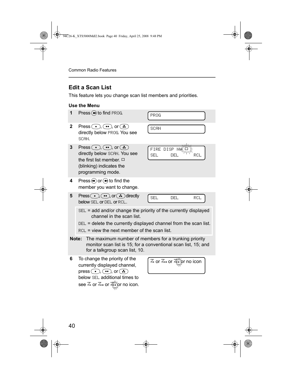 Edit a scan list | Nikon ASTRO XTS-5000 User Manual | Page 53 / 163