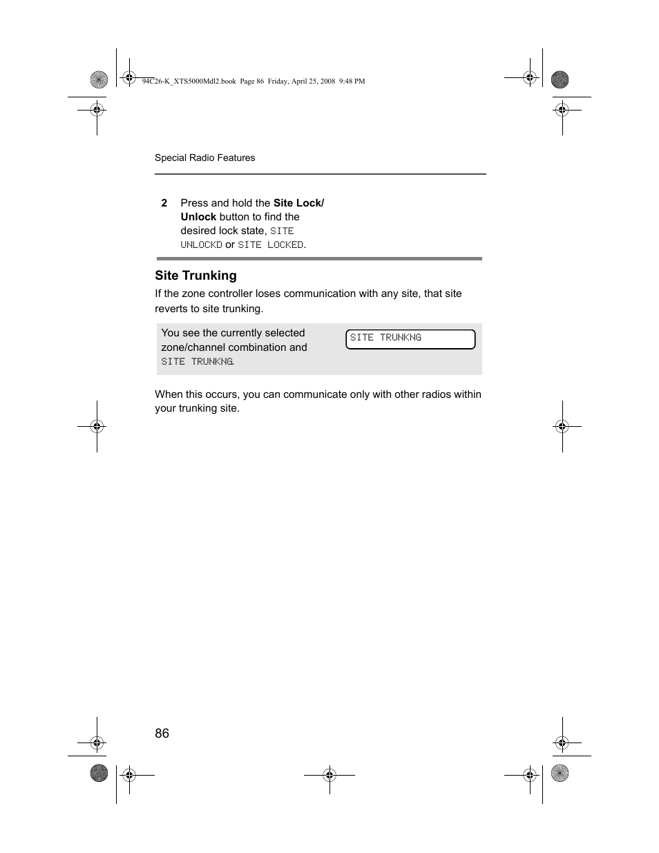 Site trunking | Nikon ASTRO XTS-5000 User Manual | Page 99 / 163