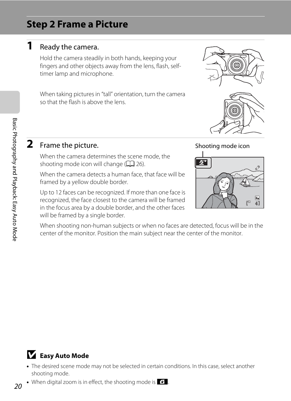 Step 2 frame a picture | Nikon Coolpix L24 User Manual | Page 32 / 144