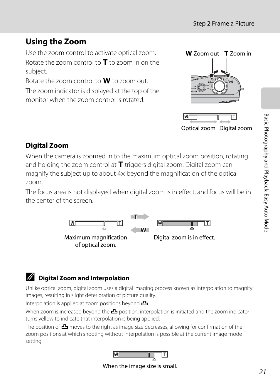 Using the zoom | Nikon Coolpix L24 User Manual | Page 33 / 144