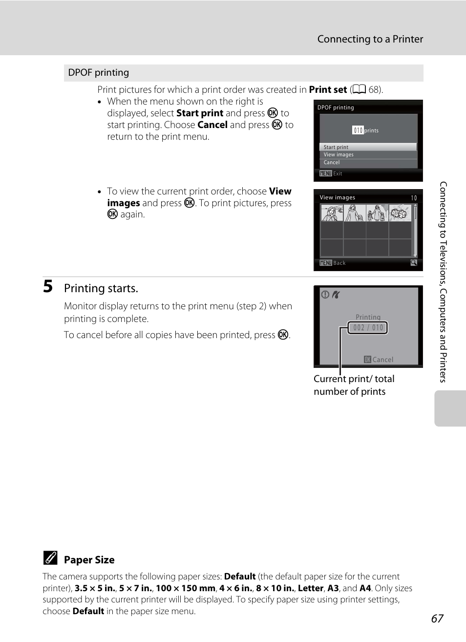Printing starts | Nikon Coolpix L24 User Manual | Page 79 / 144