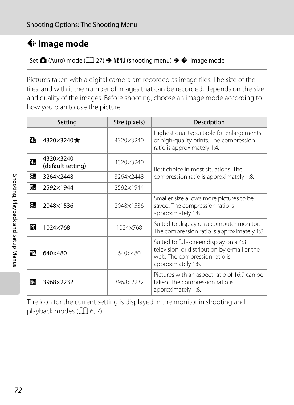 Image mode, A image mode, A 72) | A 72) be, A 72) can be, A 72 | Nikon Coolpix L24 User Manual | Page 84 / 144