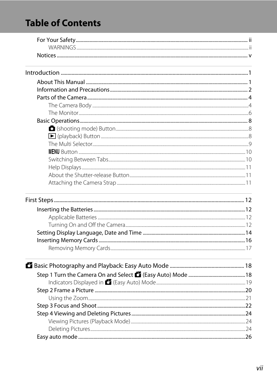 Nikon Coolpix L24 User Manual | Page 9 / 144