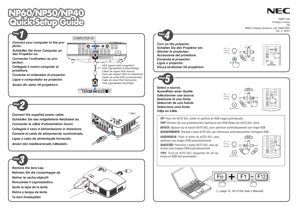 Nikon NP40 User Manual | 2 pages