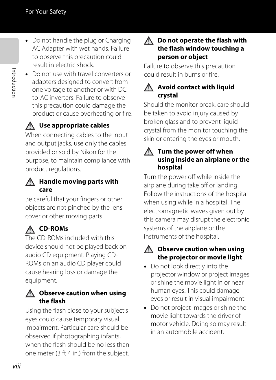 Nikon S1200PJ User Manual | Page 10 / 228