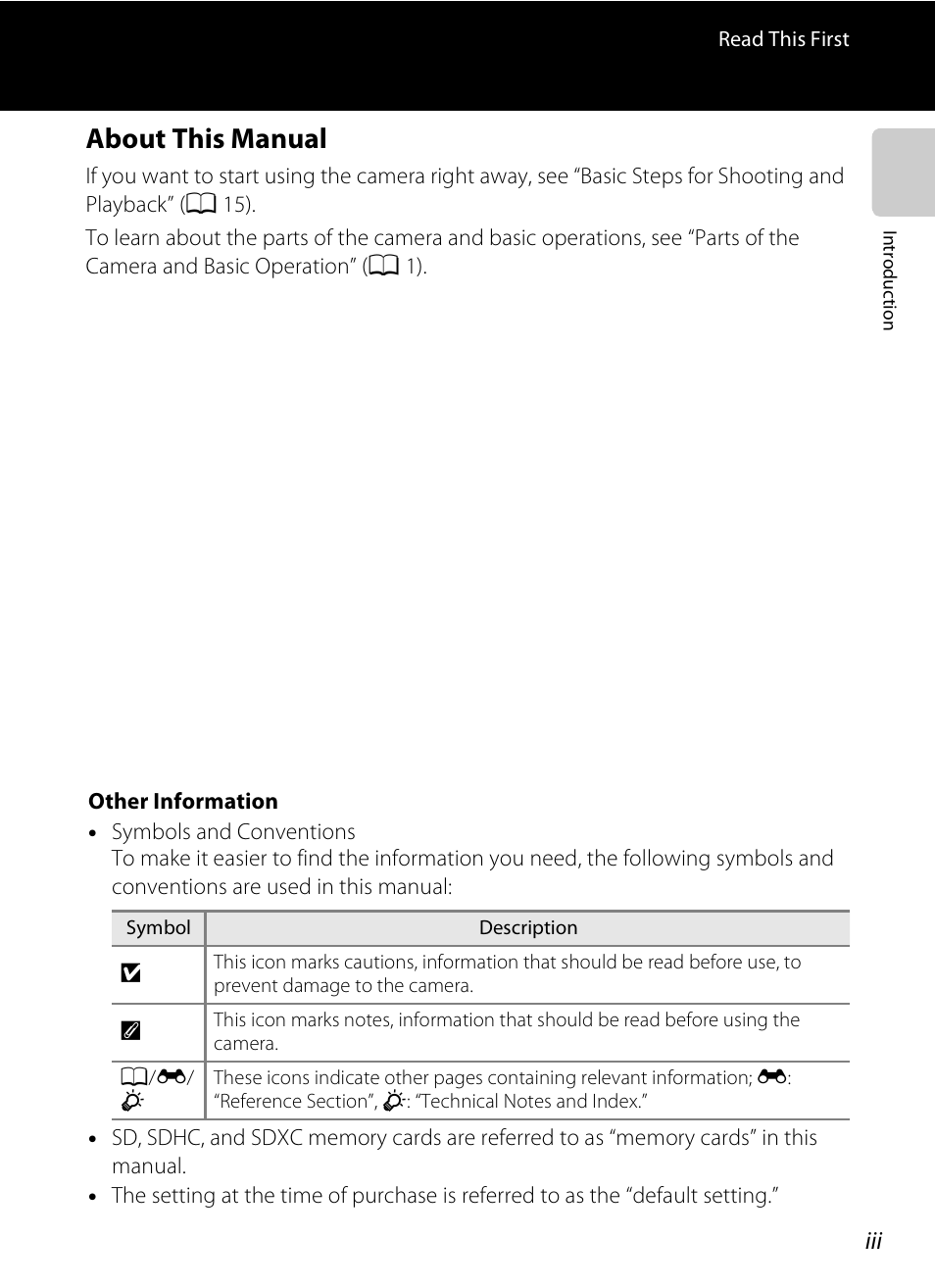 About this manual | Nikon S1200PJ User Manual | Page 5 / 228